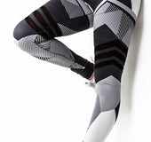 Printed Reflective Sport Yoga Pants Women Fitness Gym Leggings Running Compression Tights Quick Dry Sport Clothes Trousers