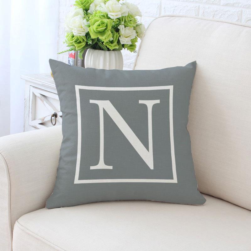 English alphabet single-sided printed pillowcase