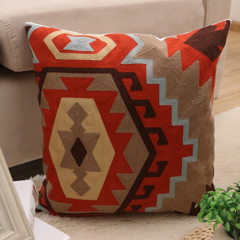 Cotton embroidered pillowcase