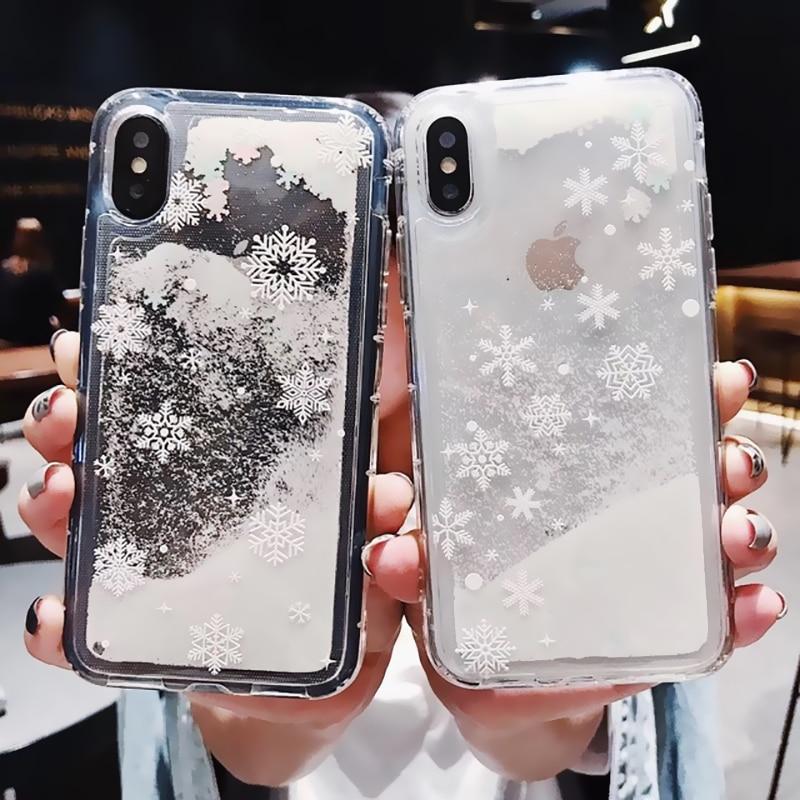 Snowflakes Sands Mobile Shell Christmas