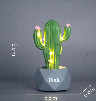 Luz nocturna de cactus
