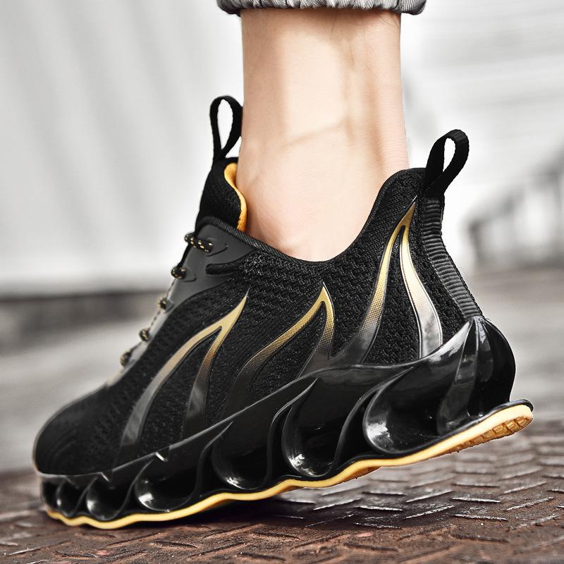 Flying woven wild thick bottom increased sports white shoes casual shoes