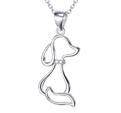 Collar De Plata 925 Colgante Cachorro