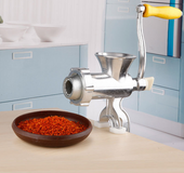 Single-function household aluminum alloy hand-cranked meat grinder