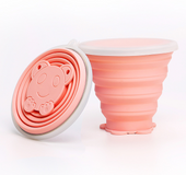New silicone folding cup Travel silicone mouthwash cup Outdoor creative water cup Ultra-thin silicone cover