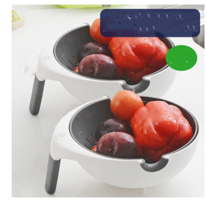 Double sink dish drain basket plastic washing basket kitchen washing basket fruit home living room creative fruit plate