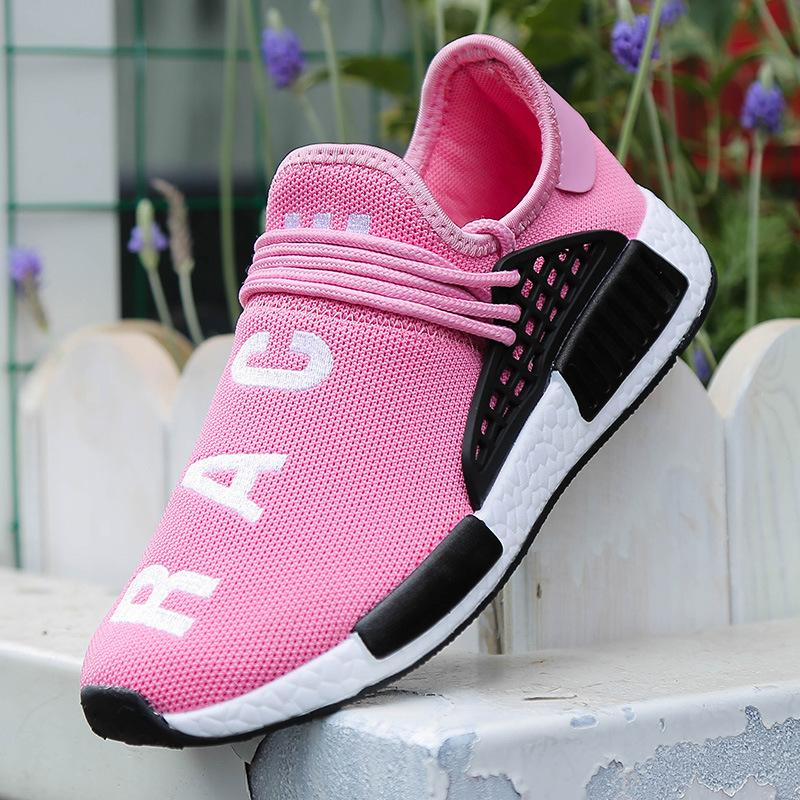 Breathable casual sports big net running shoes couple shoes flying woven shoes