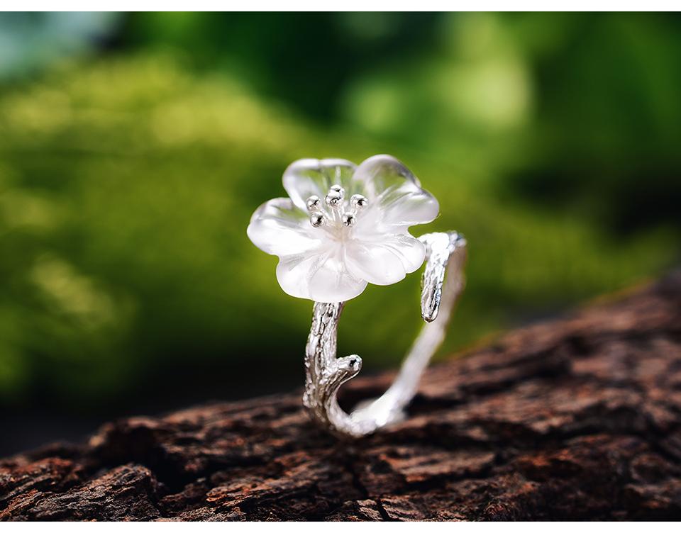 Creative flower branch  ring