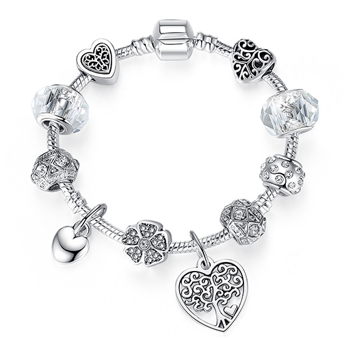 Pulsera DIY 925 cristal plata