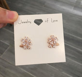 Sun flower stud earrings