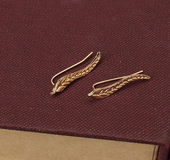 Boho Long Vintage Leaf Stud Earrings