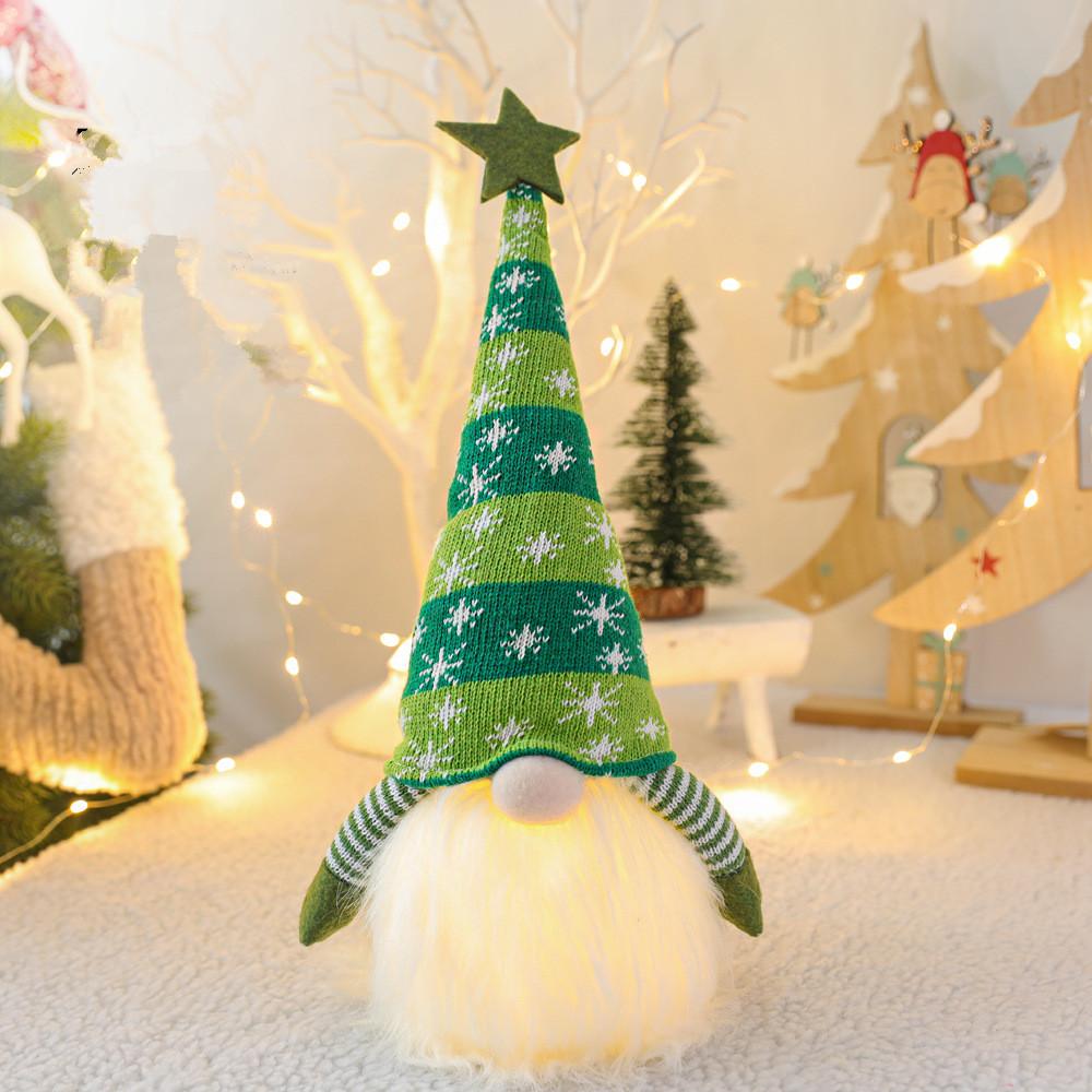 Christmas decoration glowing dwarf plush doll