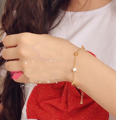 Pulsera dorada estrella
