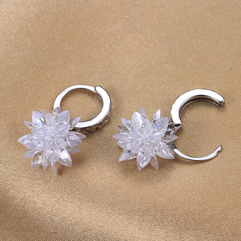 Pure beauty ice 925 silver earrings