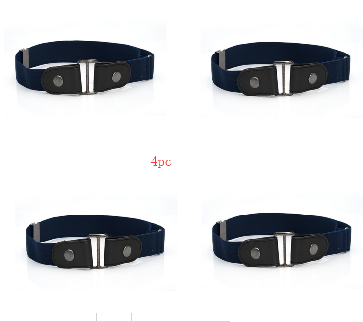 Leather Slim Stretch Invisible Belt Jeans Simple Joker Men and Women Lazy Belt