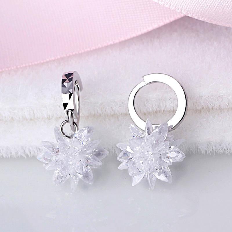 Pure beauty ice 925 silver earrings