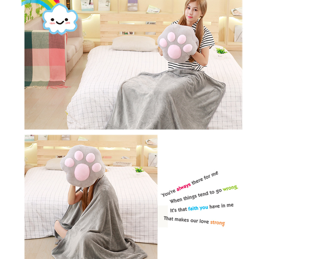Cute Pillow Pillow Air Conditioning Blanket Three-in-One Office Napping Blanket Coral Velvet Car Cushion Lumbar