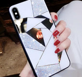 Mobile   rhinestone diamond mirror  | IPhone