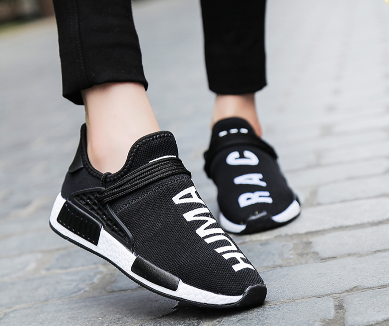 Breathable casual sports big net running shoes couple shoes flying woven shoes