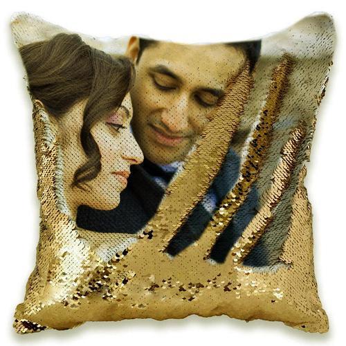 Funda De Almohada Con Lentejuelas Con Foto Personalizada