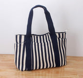 Striped canvas bag
