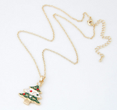 Christmas necklace santa claus sweater chain