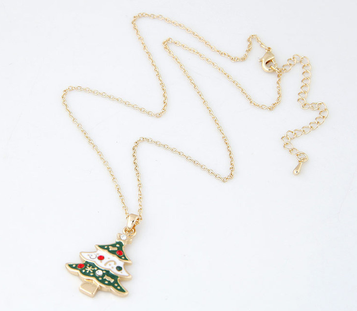 Christmas necklace santa claus sweater chain