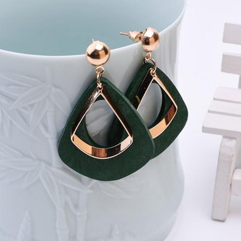 Geometric Round Marble Stud Earrings Various Models