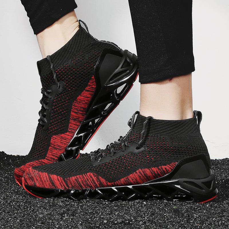2020 explosion models men's flying weaving mesh shoes sports shoes outdoor running shoes tide men low help shoes