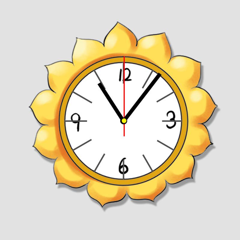 Cartoon second meta-abnormal graffiti clock bedroom living room lovable creative silent clock quartz clock wall clock
