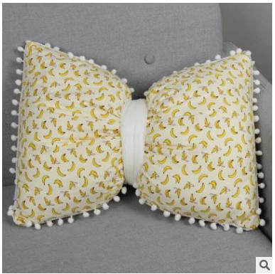 Lovely ball bow tie pillow blanket Nordic ins bedside sofa cushion pillow quilt