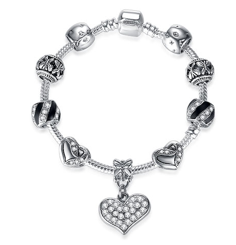 Pulsera DIY 925 cristal plata