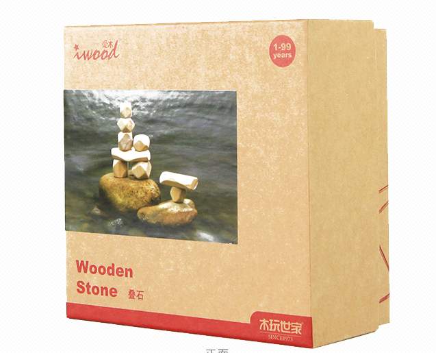 2020 New arrival 11pcs Wooden Stone Natural Stacked stone creative interesting blocks stone model puzzles Best gift for children
