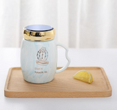 Marbling Mug Four Design Ceramic Cup With A Lid Cold Heat Office Home Milk Glass Drinkware Personality Creative Handle