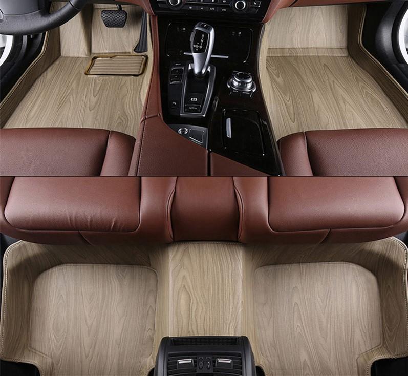 Custom Wood grain car mat