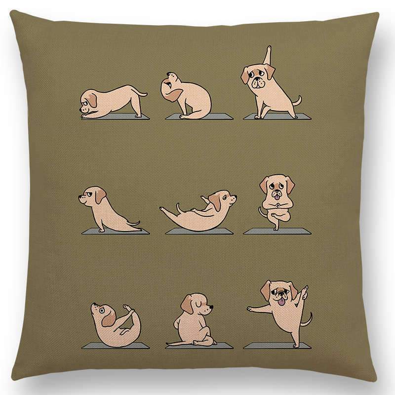 Dog animal printed pillow case