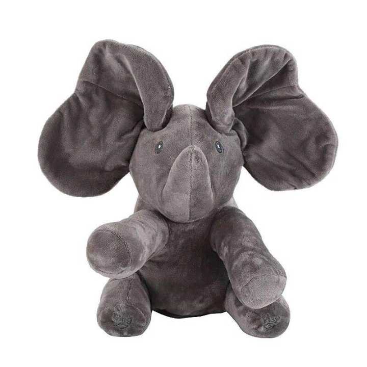 Las orejas se moverán para cantar muñecos de peluche de elefante