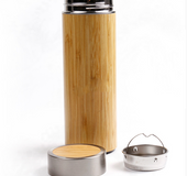 Termo de Bambú 360 ml Vaso de Acero Inoxidable