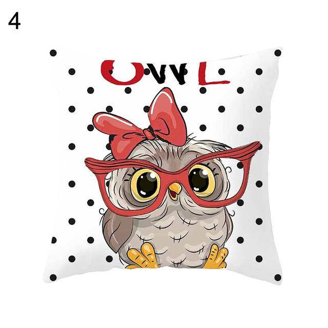 Owl animal pillowcase cushion cover