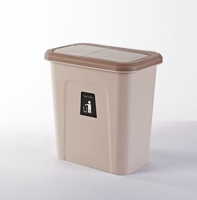 Cubo de basura montado