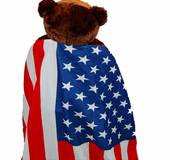 USA President Bear Trumpy Donald Stuffed Plush Toys For Kids 62cm Animal With National Flag Children Christmas Gift New Year