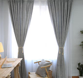 Solid color modern simple thick cotton curtain fabric
