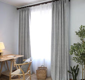 Solid color modern simple thick cotton curtain fabric