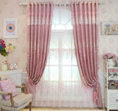 Embroidery curtain fabric, chenille curtains bedroom relief finished Buu pastoral brand cloth