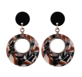 Geometric acrylic circle earrings