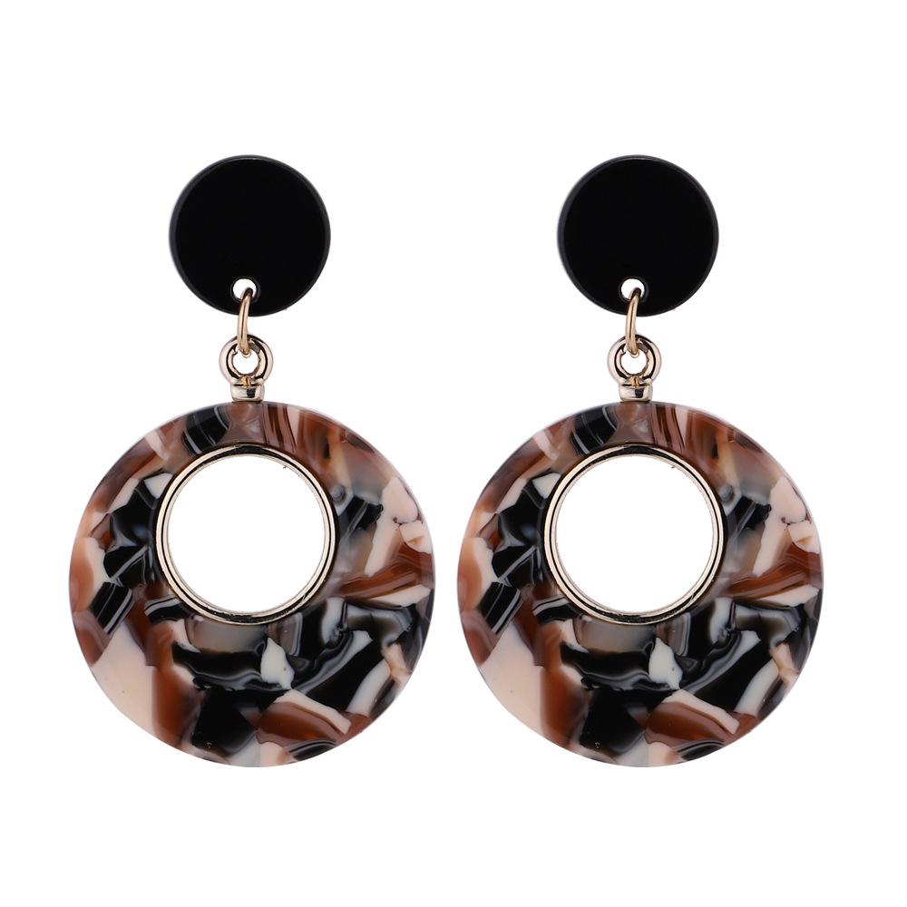 Geometric acrylic circle earrings