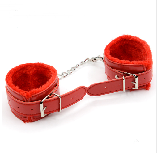 Adult aureve leather bondage fetish 4 colours have handcuffs foot ankle cuffs bdsm sex toys for a couple free delivery