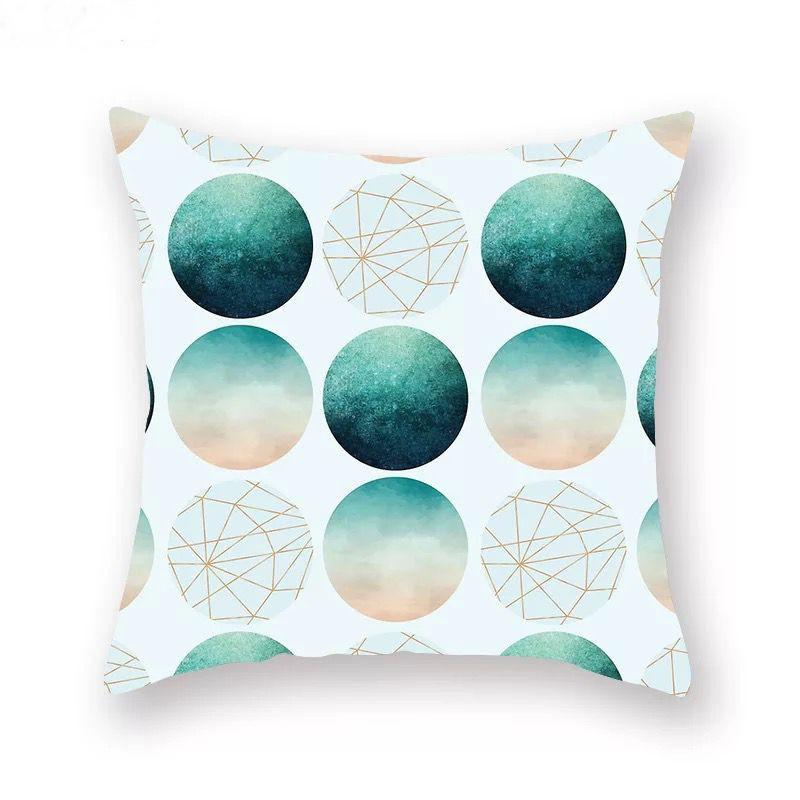 Green marble pillow case