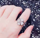 S925 Sterling Silver Clover Ring