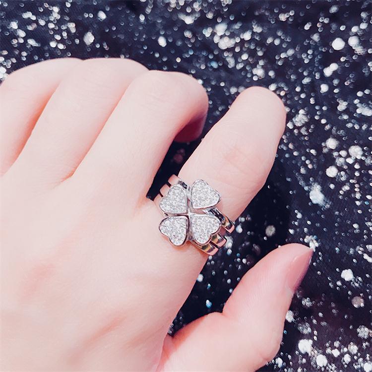 S925 Sterling Silver Clover Ring